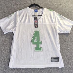 NWT Reebok Brett Favre New York Jets NFL Sparkle Jersey Size Large in White